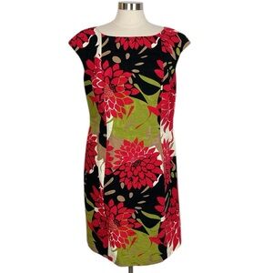 Dress Barn Bold Floral Sleeveless Sheath Dress